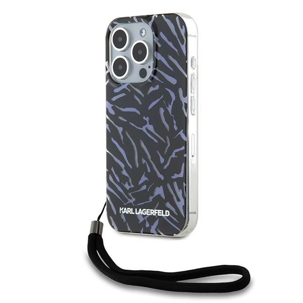 Karl Lagerfeld - Hardcase (KLHCP15XHZBPKCCU) - iPhone 15 Pro Max - Purple Zebra With Cord