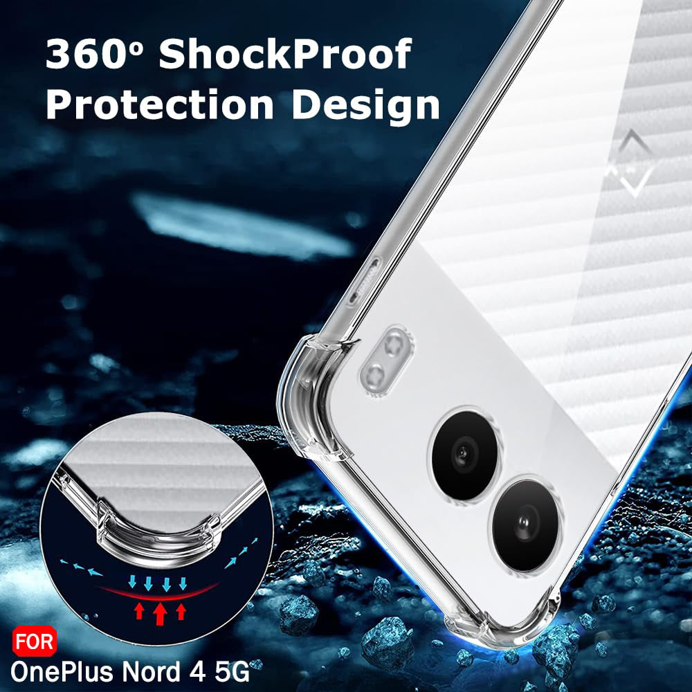 Techsuit - Shockproof Clear Silicone - OnePlus Nord 4 - Clear