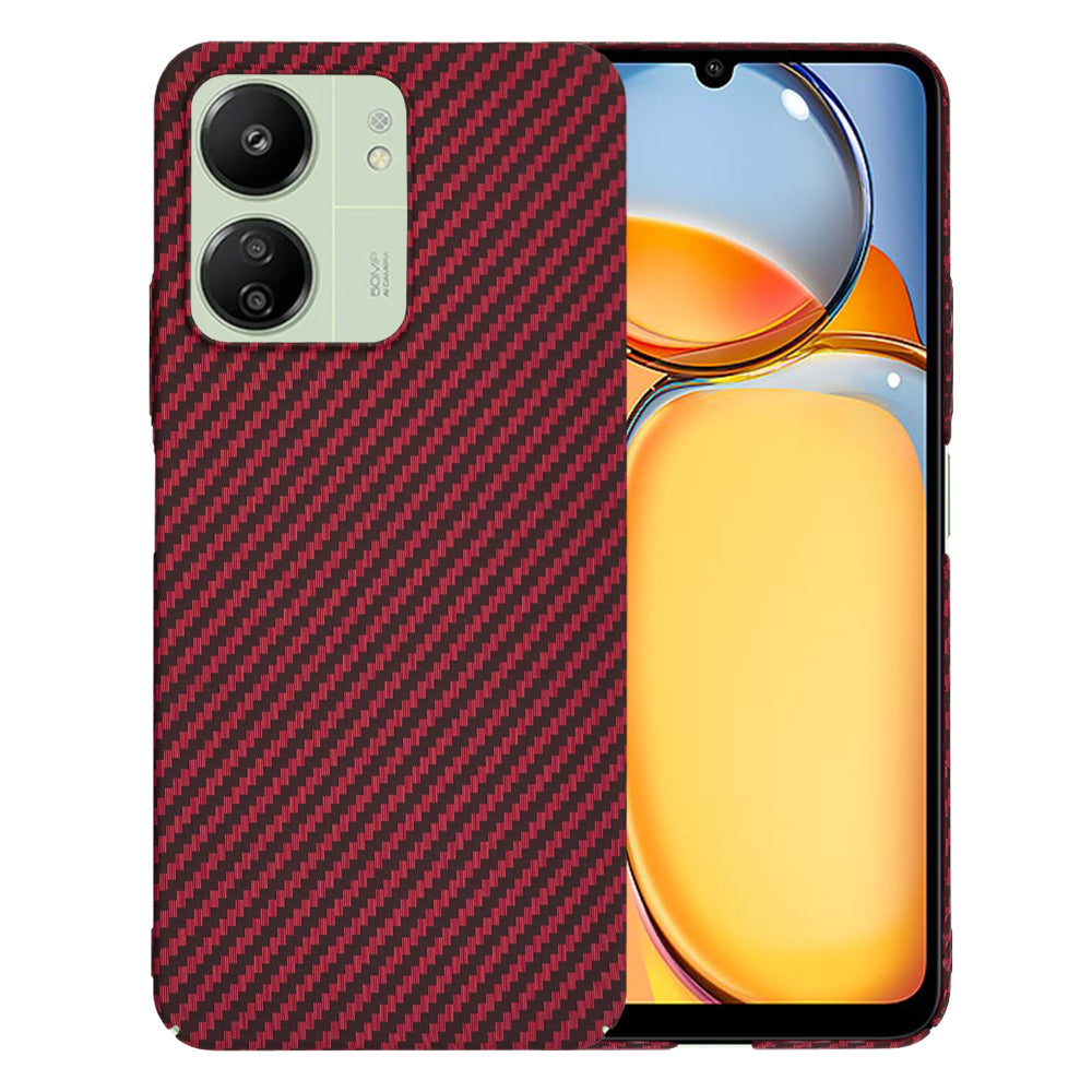 Techsuit - Carbonite FiberShell - XXiaomi Redmi 13C 4G / Redmi 13C 5G / Poco C65 - Red