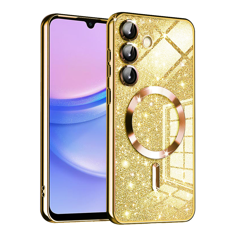 Techsuit - Luxury Glitter MagSafe - Samsung Galaxy A15 4G / A15 5G - Gold