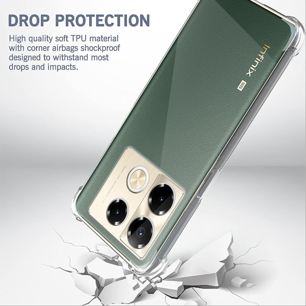 Techsuit - Shockproof Clear Silicone - Infinix Note 40 - Clear