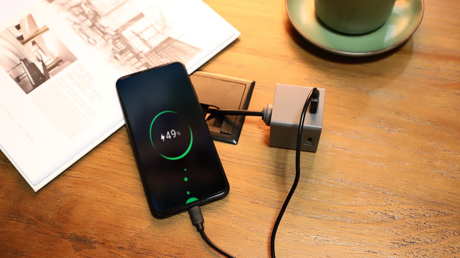 Allocacoc - USBcube - Extended - 2x USB-A+ 2x USB-C - 1.5m Cable - 65W - Γκρι DH1254GY/EUPD65