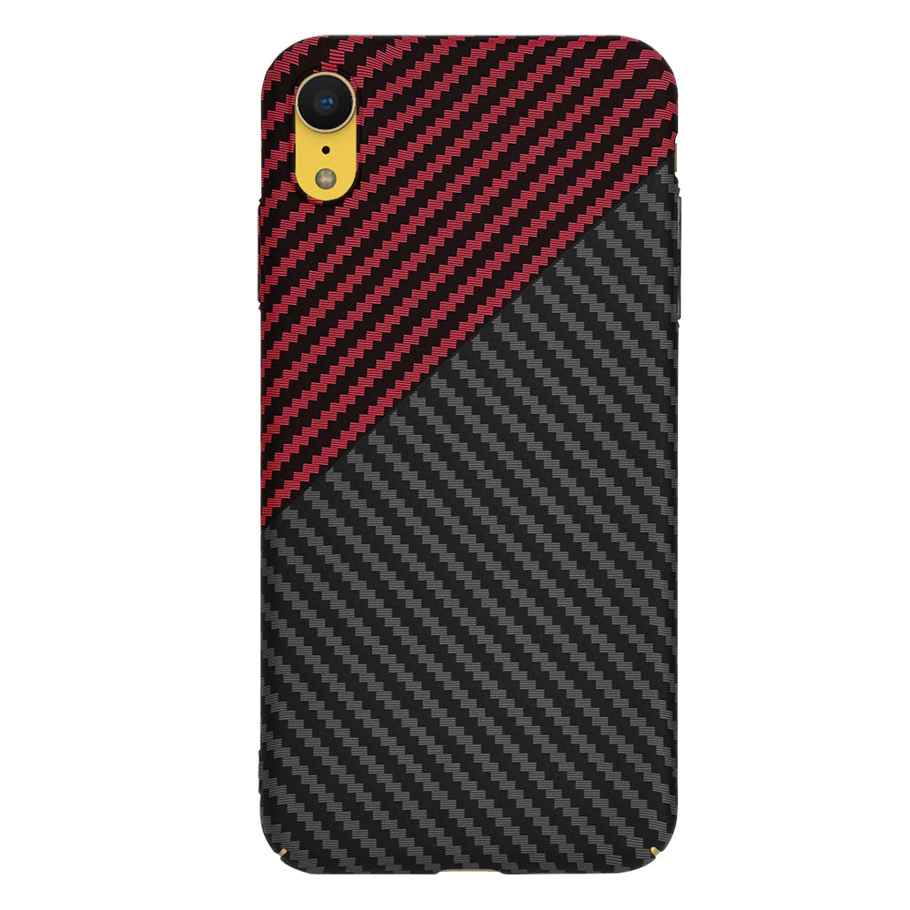 Techsuit - Carbonite FiberShell - iPhone XR - Red Vortex