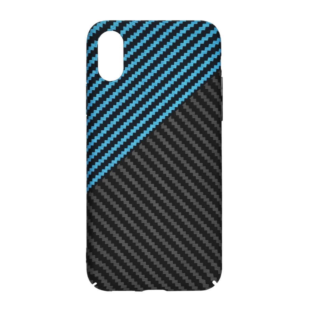 Techsuit - Carbonite FiberShell - iPhone XR - Blue Pulse