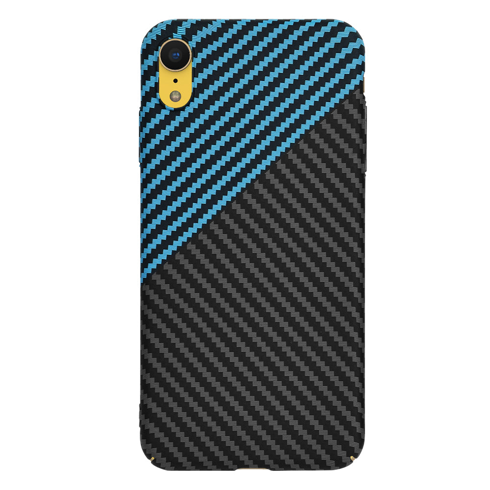 Techsuit - Carbonite FiberShell - iPhone XR - Blue Pulse