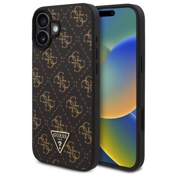 Guess - Hardcase 4G Triangle Metal Logo (GUHCP16SPG4GPK) - iPhone 16 - Black