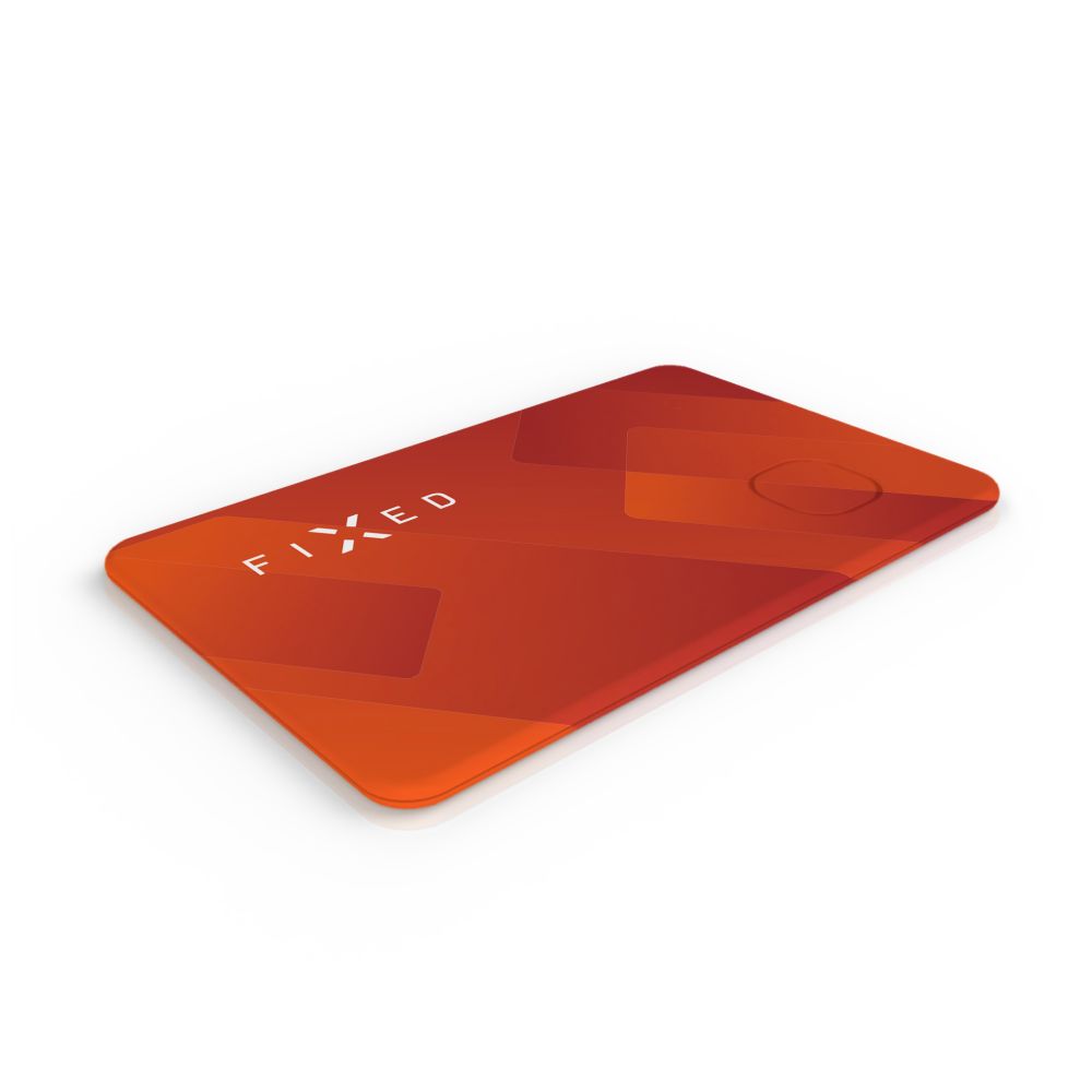 Fixed - Smart Tracker (FIXTAG-CARD-OR) - for Wallet, Compatible with Apple Find My, Bluetooth 5.0, IP67 - Red
