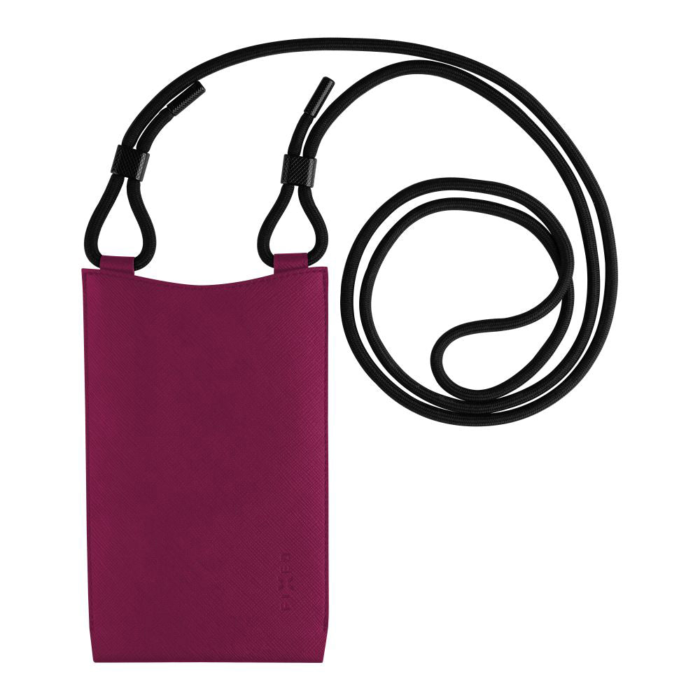 Fixed - Universal Shoulder Bag Verona (FIXVER-WI) - for Mobile Phones 7" - Burgundy