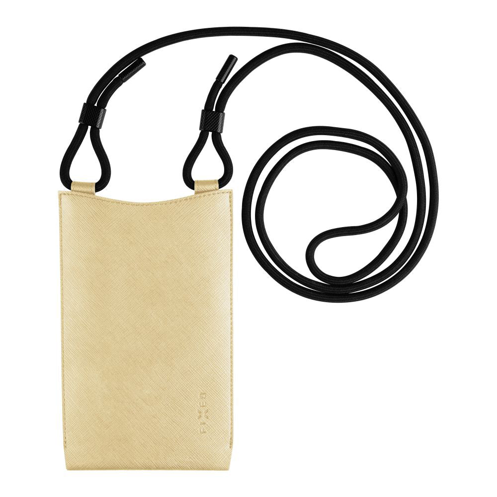 Fixed - Universal Shoulder Bag Verona (FIXVER-LGYL) - for Mobile Phones 7" - Light Yellow