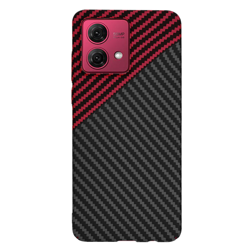 Techsuit - Carbonite FiberShell - Motorola Moto G84 - Red Vortex