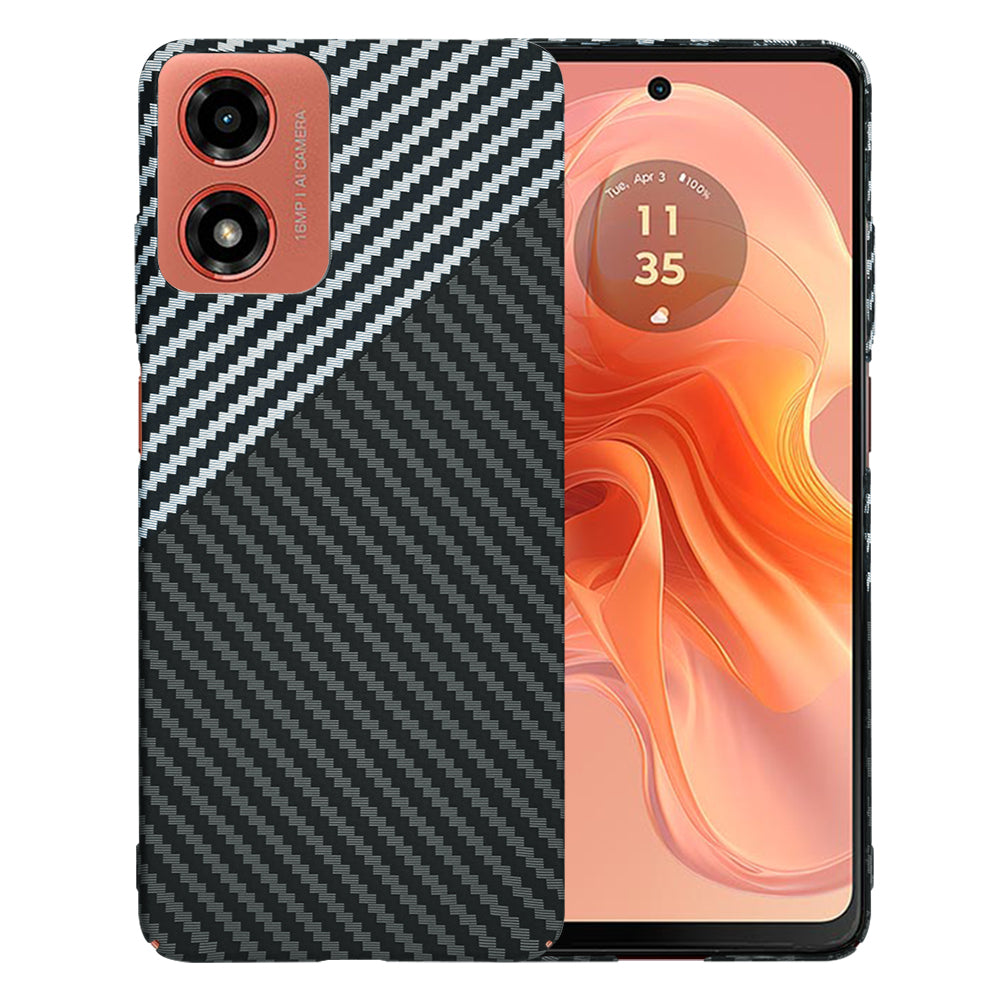 Techsuit - Carbonite FiberShell - Motorola Moto G04 / Moto G04s / Moto G24 / Moto E14 - Stealth Gray