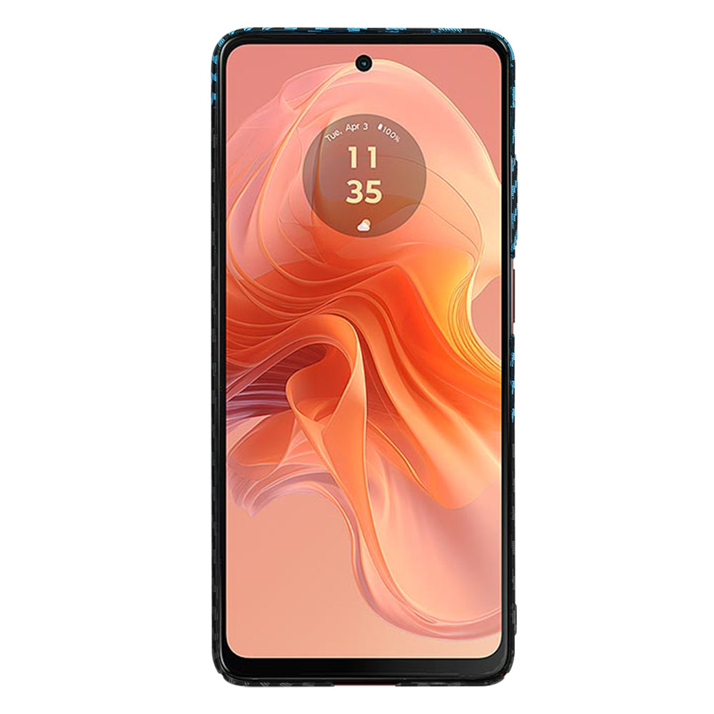 Techsuit - Carbonite FiberShell - Motorola Moto G04 / Moto G04s / Moto G24 / Moto E14 - Blue Pulse