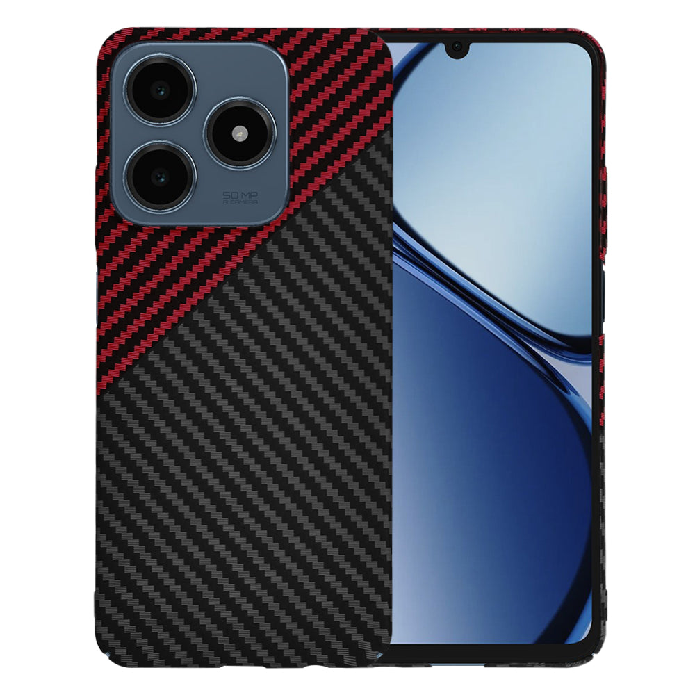 Techsuit - Carbonite FiberShell - Realme C61 / Realme C63 - Red Vortex