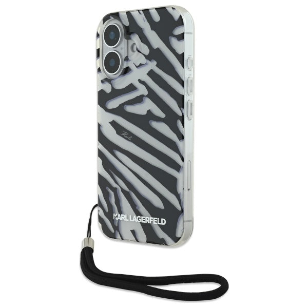 Karl Lagerfeld - IML Luxury (KLHCP16SHZBPKCCK) - iPhone 16 - Zebra Pattern&Cord