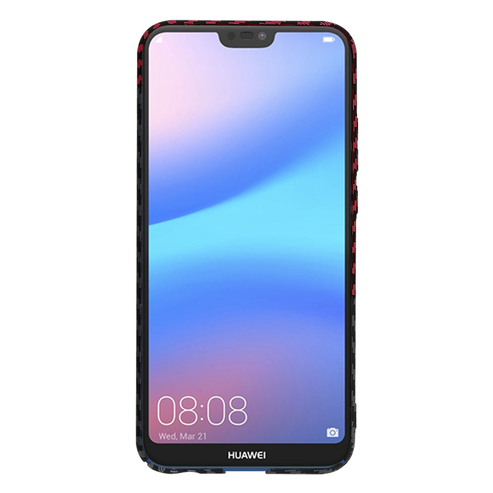 Techsuit - Carbonite FiberShell - Huawei P20 Lite - Red Vortex