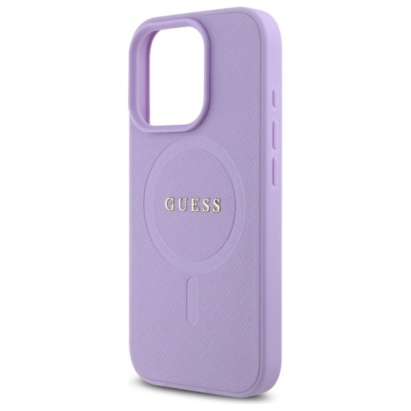 Guess Magsafe “Saffiano Collection" Hard Case Θήκη προστασίας από δερματίνη – iPhone 16 Pro Max (Μωβ – GUHMP16XPSAHMCU)
