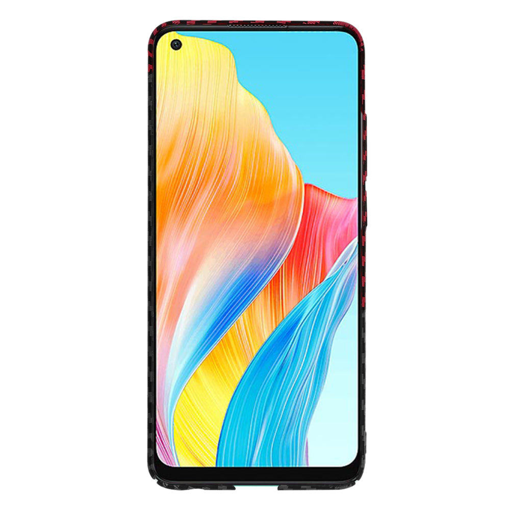 Techsuit - Carbonite FiberShell - Oppo A78 4G - Red Vortex