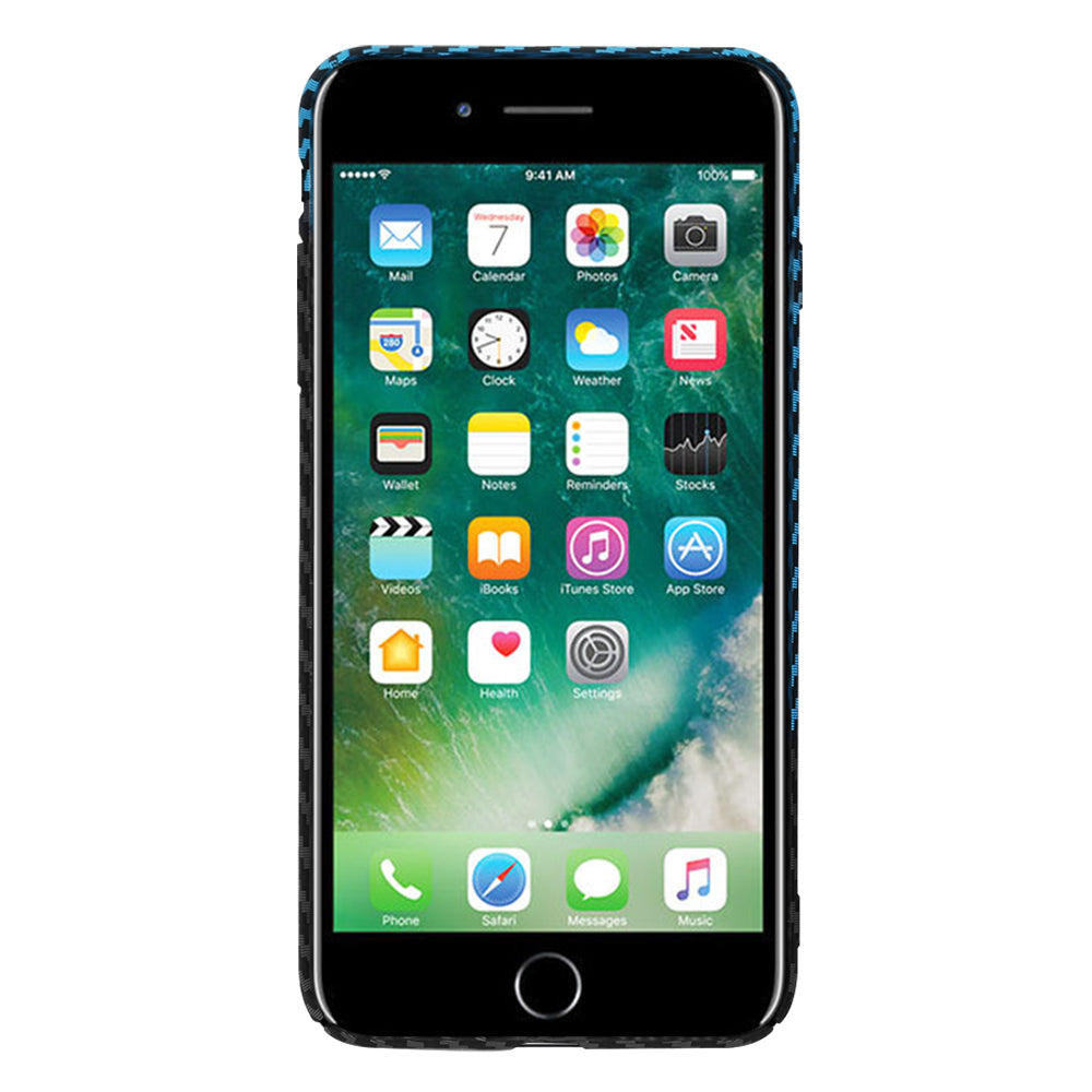 Techsuit - Carbonite FiberShell - iPhone 7 Plus / iPhone 8 Plus - Blue Pulse