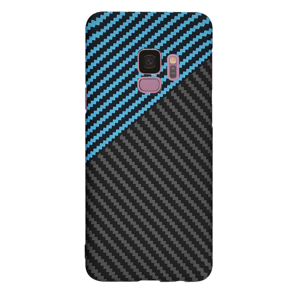 Techsuit - Carbonite FiberShell - Galaxy S9 - Blue Pulse