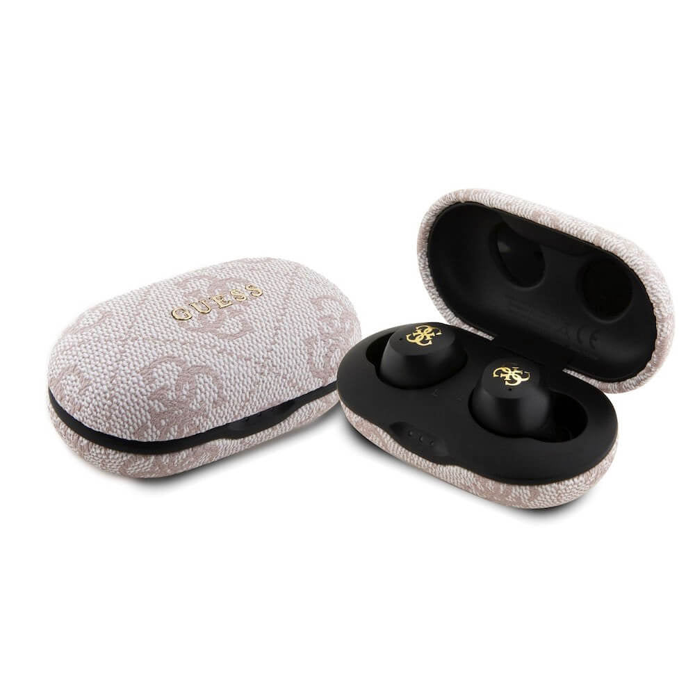 Guess - Wireless Earbuds 4G Metal (GUTWSP4EGP) - with Docking Station, Bluetooth 5.3, TWS, ENC, IPX5, 300mAh - Pink