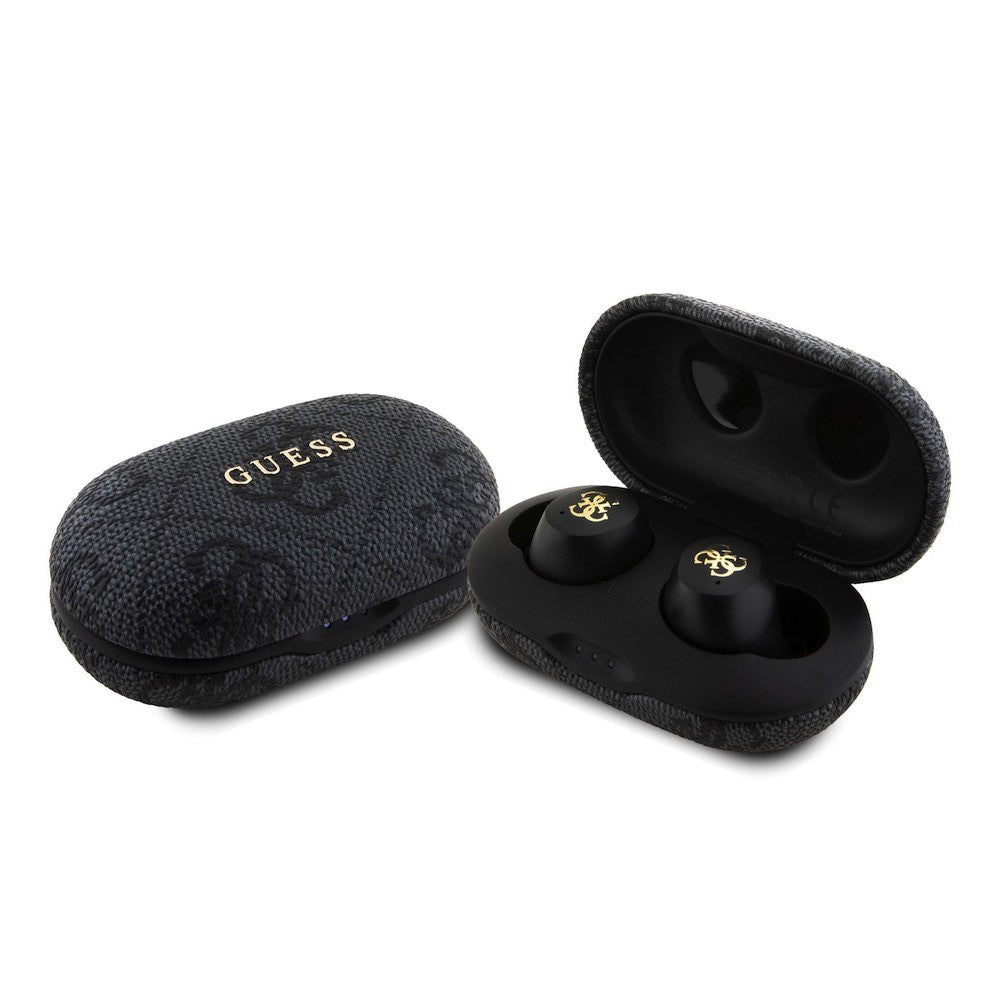 Guess - Wireless Earbuds 4G Metal (GUTWSP4EGK) - with Docking Station, Bluetooth 5.3, TWS, ENC, IPX5, 300mAh - Black