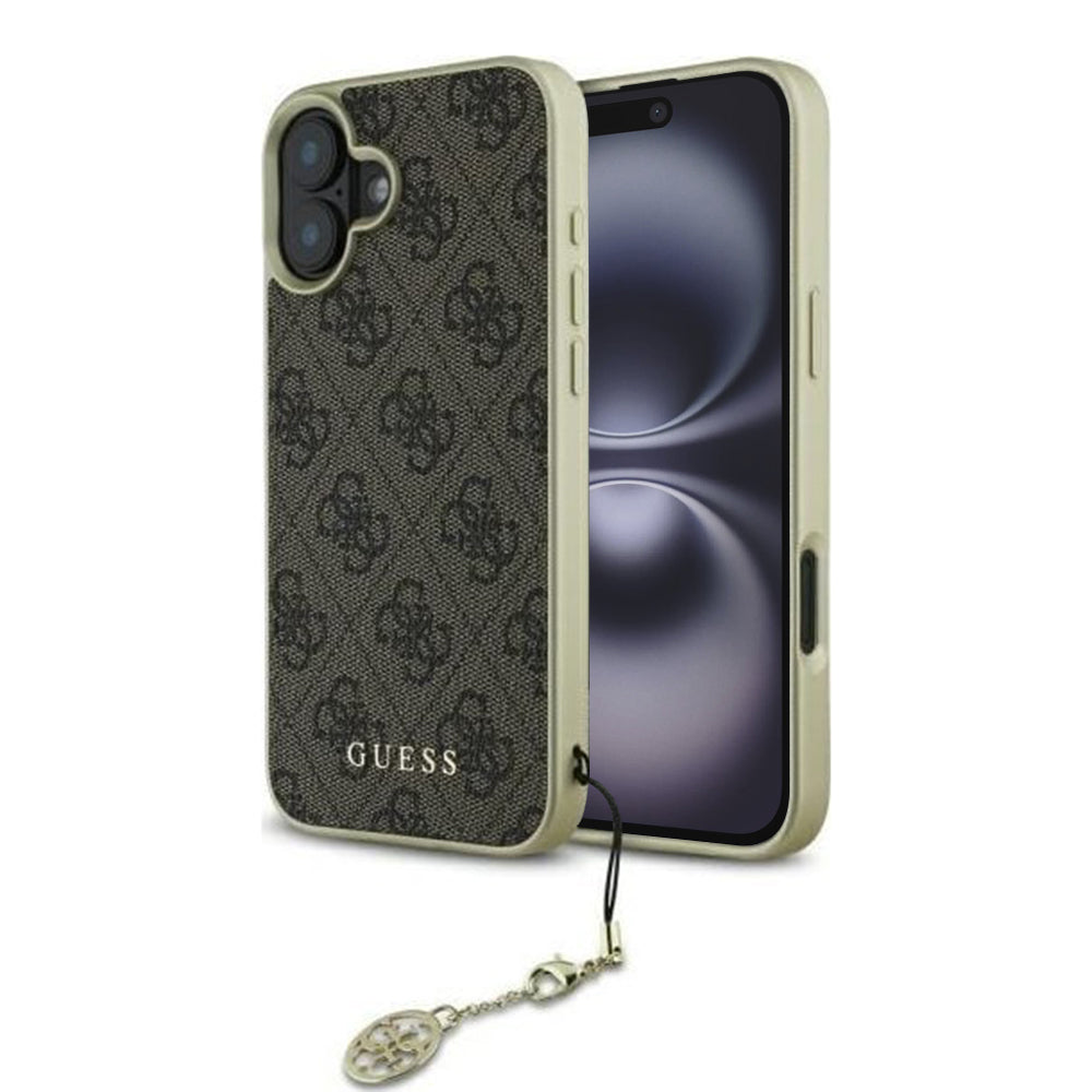 Guess - Hardcase 4G Charms Collection (GUHCP16MGF4GBR) - iPhone 16 Plus - Brown