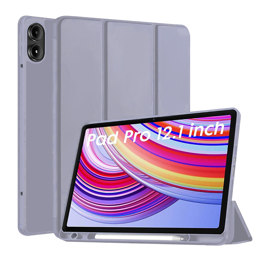 Techsuit - Flex Trifold (with Pencil Holder) - Xiaomi Redmi Pad Pro / Redmi Pad Pro 5G / Poco Pad - Purple