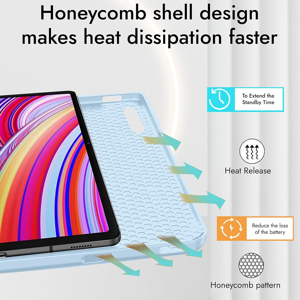 Techsuit - Flex Trifold (with Pencil Holder) - Xiaomi Redmi Pad Pro / Redmi Pad Pro 5G / Poco Pad - Sky Blue