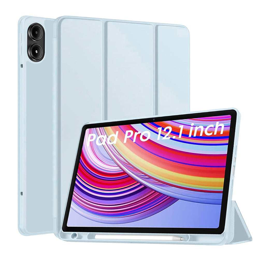 Techsuit - Flex Trifold (with Pencil Holder) - Xiaomi Redmi Pad Pro / Redmi Pad Pro 5G / Poco Pad - Sky Blue