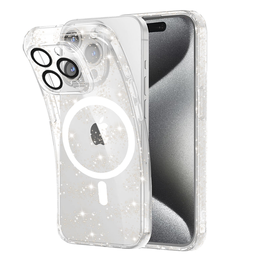 Techsuit - SparkleSkin MagSafe Series - iPhone 15 Pro Max - Clear