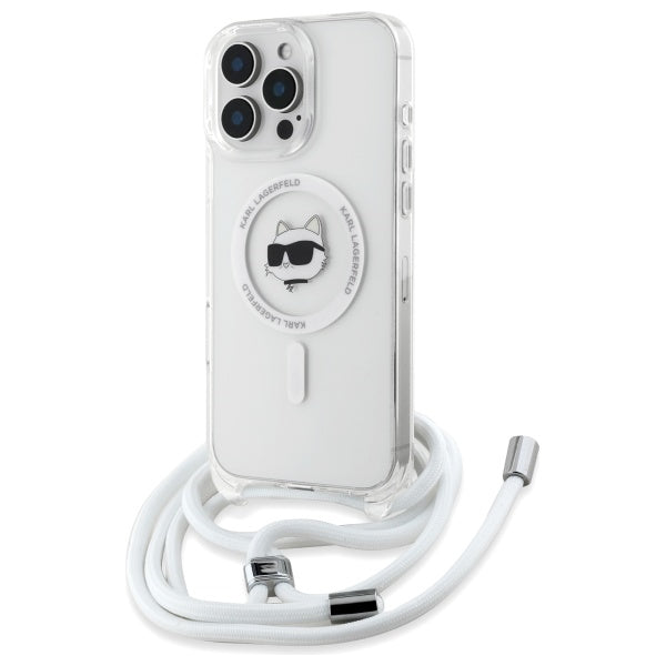 Karl Lagerfeld - IML Crossbody MagSafe (KLHMP16SHCCHNT) - iPhone 16 - Transparent Choupette`s Head