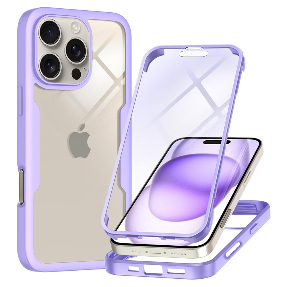 Techsuit - ColorVerse 360 Series + Screen Protector - iPhone 16 Pro Max - Purple