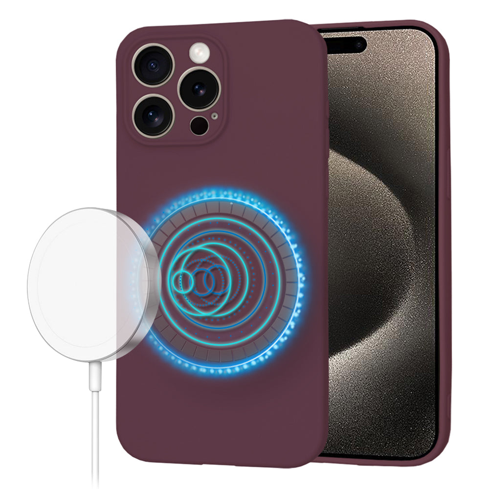 Techsuit - SoftFlex MagSafe - iPhone 15 Pro Max - Plum Red