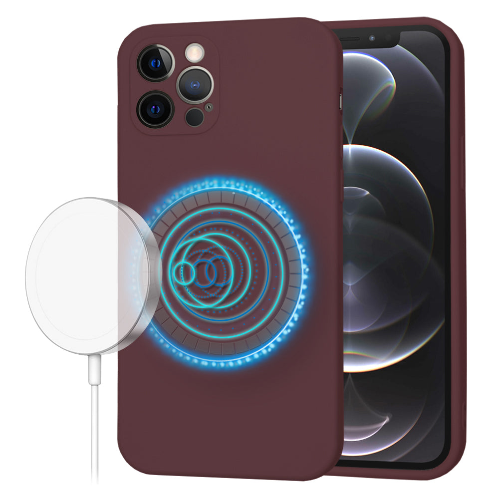 Techsuit - SoftFlex MagSafe - iPhone 12 Pro - Plum Red