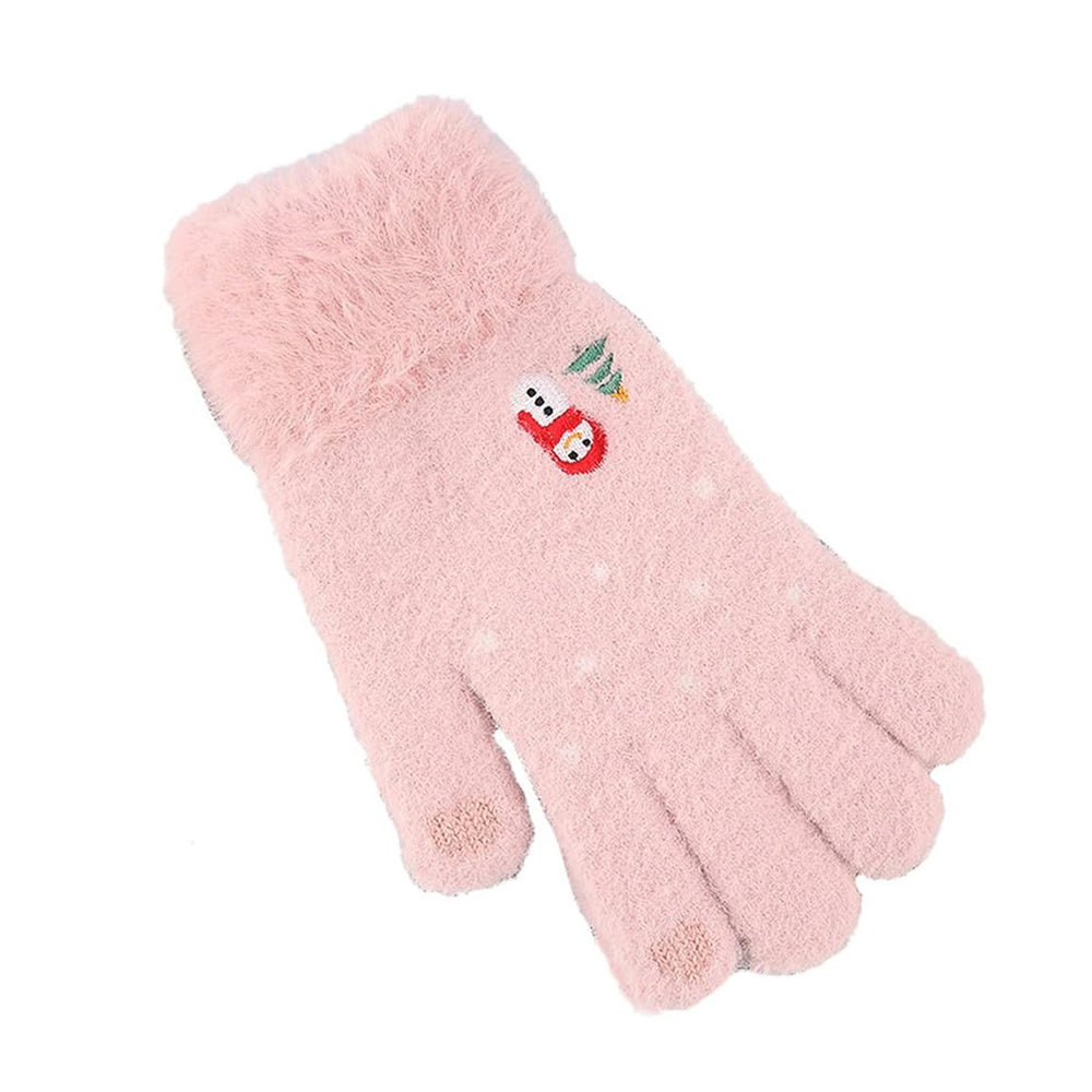 Techsuit - Gloves (ST0011) - from Mink Fur, Size 21cm - Pink