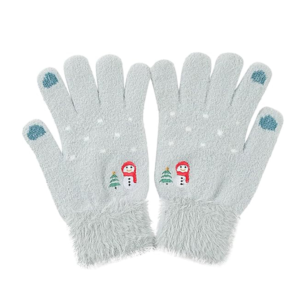 Techsuit - Gloves (ST0011) - from Mink Fur, Size 21cm - Blue