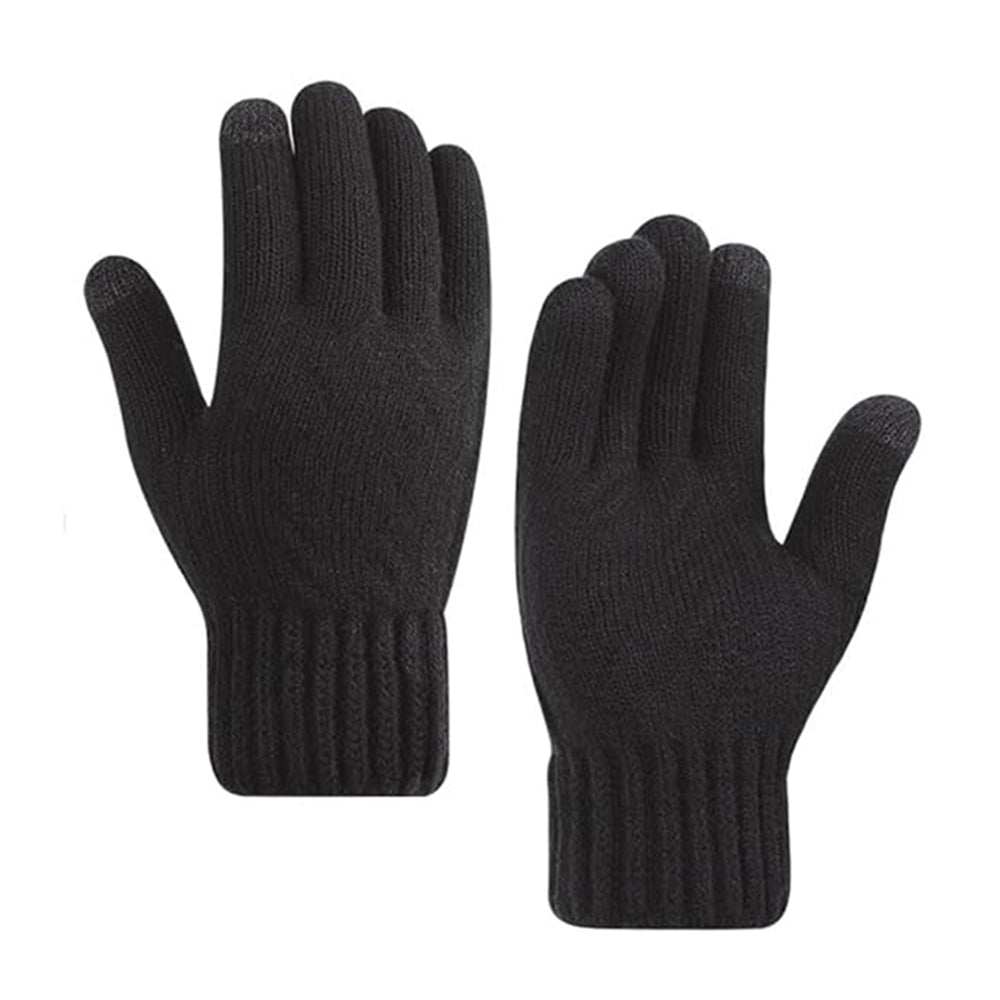 Techsuit - Gloves (ST0015) - from Alpaca Wool, Size 21cm - Black