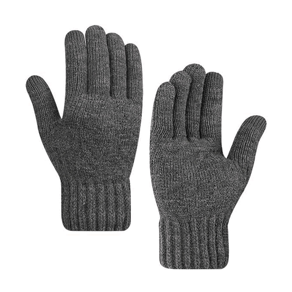 Techsuit - Gloves (ST0015) - from Alpaca Wool, Size 21cm - Dark Gray