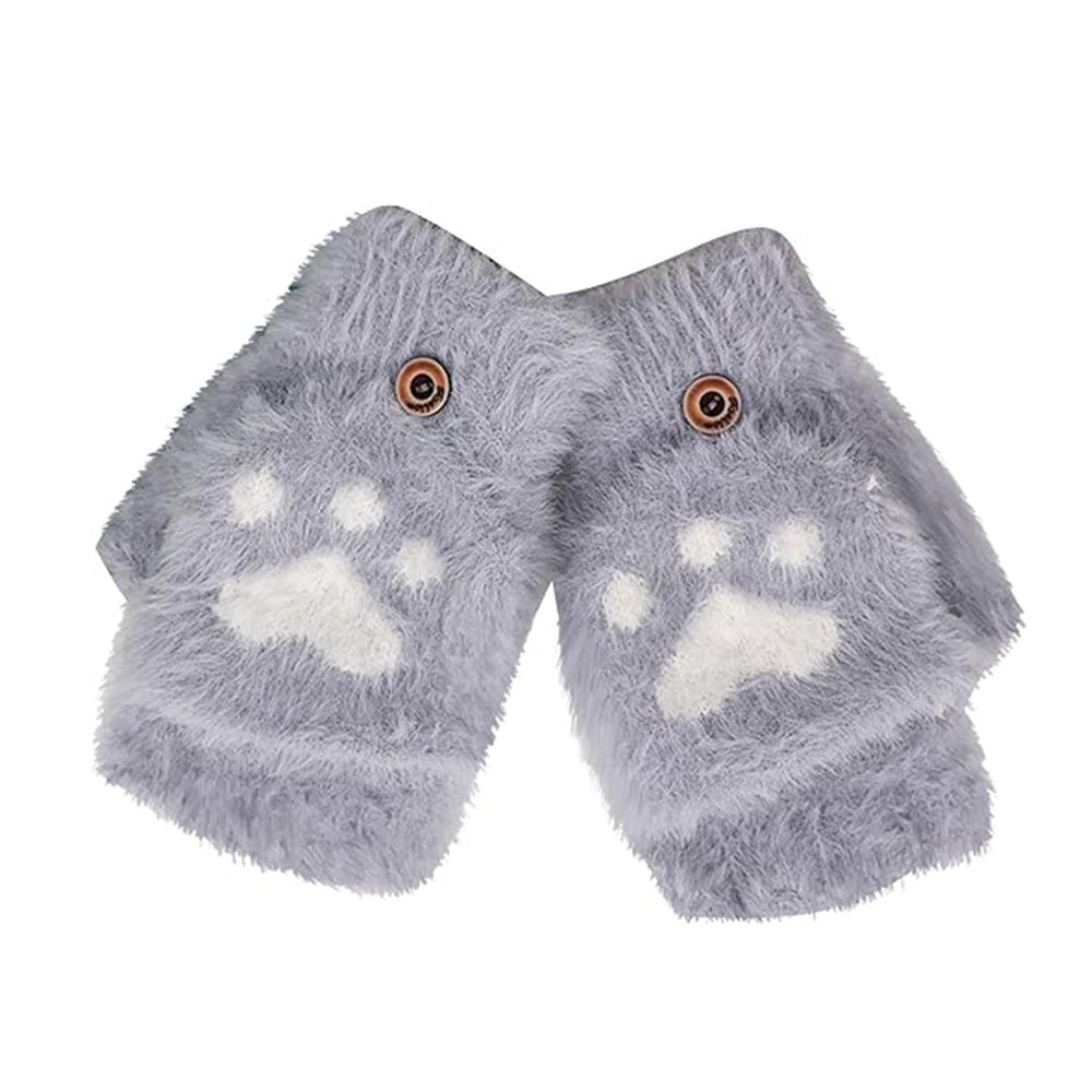 Techsuit - Gloves (ST0017) - from Mink Fur, Size 17cm - Grey