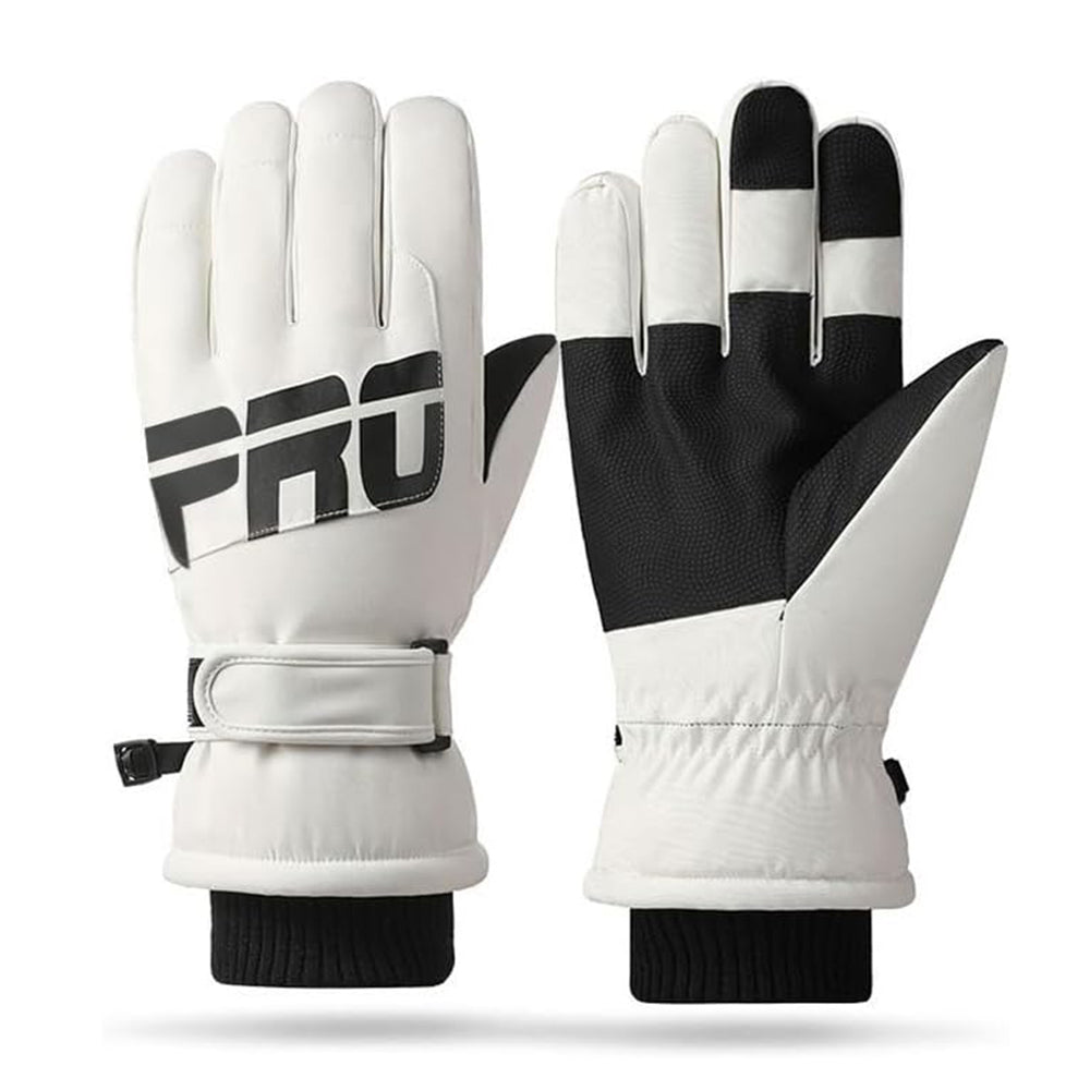 Techsuit - Touchscreen Gloves Pro (OG104) - for Ski, Waterproof, Size L - White