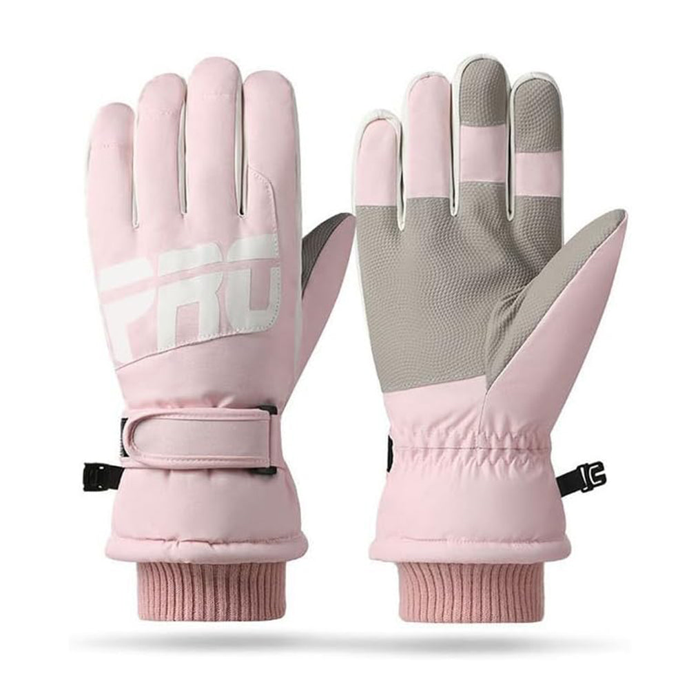 Techsuit - Touchscreen Gloves Pro (OG104) - for Ski, Waterproof, Size M - Pink