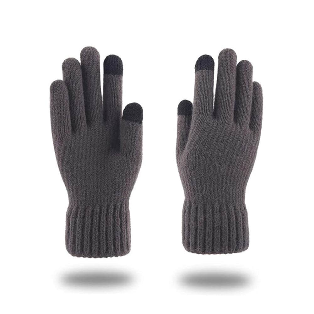 Techsuit - Gloves (ST0012) - from Alpaca Wool, Size 22cm - Dark Grey