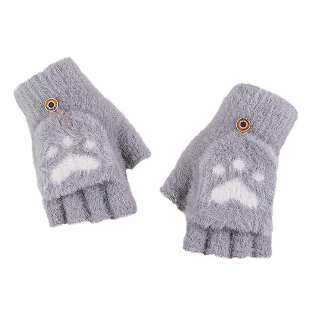 Techsuit - Gloves (ST0017) - from Mink Fur, Size 17cm - Grey