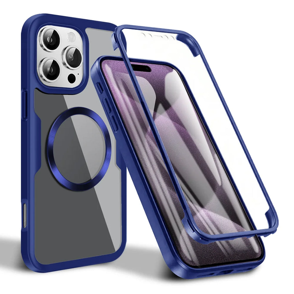 Techsuit - ColorVerse 360 MagSafe Series + Screen Protector - iPhone 16 Pro Max - Blue