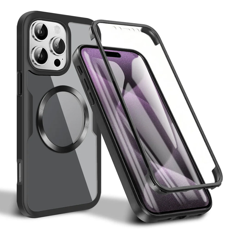 Techsuit - ColorVerse 360 MagSafe Series + Screen Protector - iPhone 16 Pro - Black