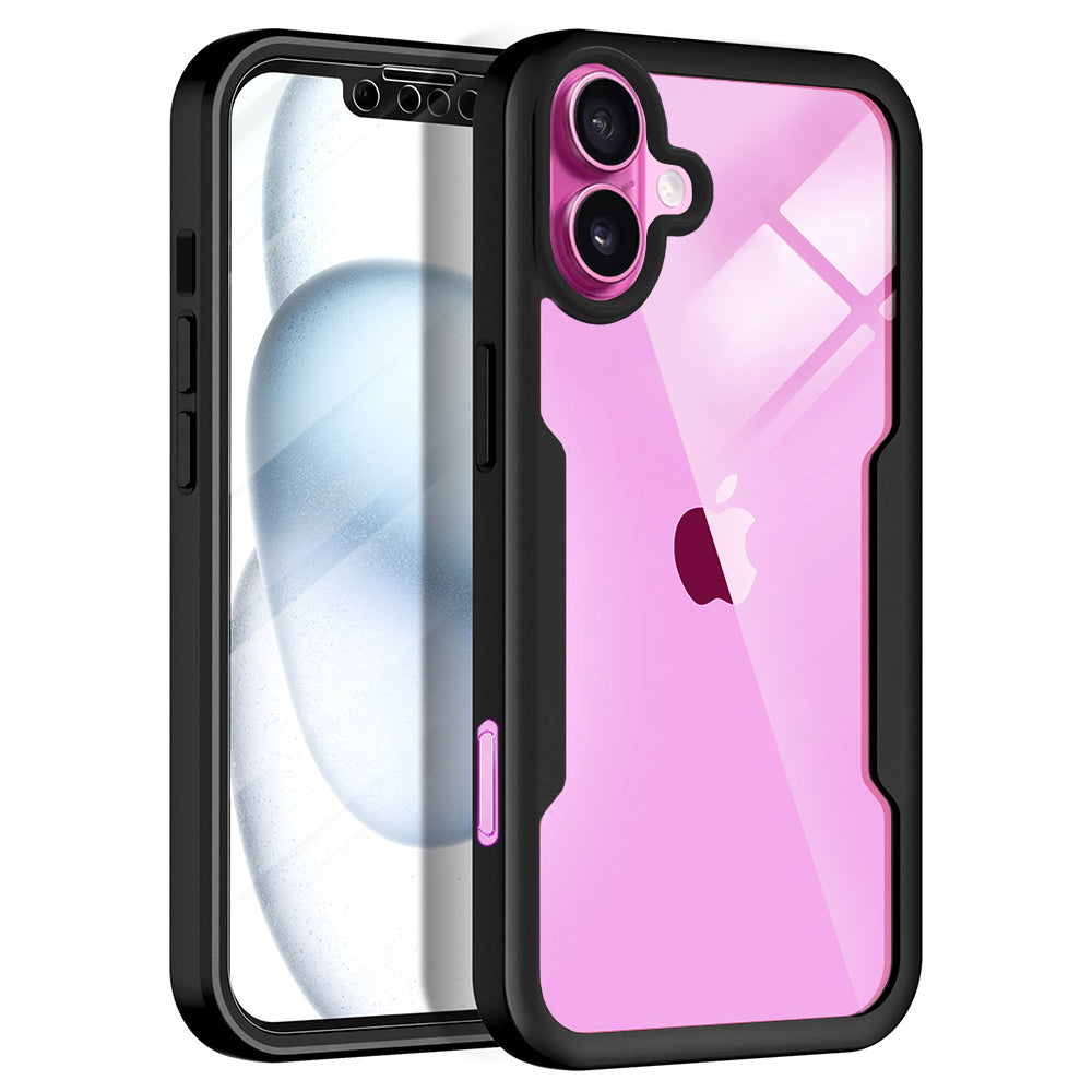 Techsuit - ColorVerse 360 Series + Screen Protector - iPhone 16 Plus - Black