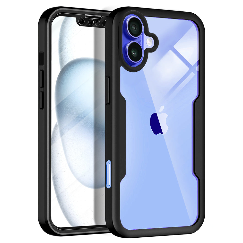Techsuit - ColorVerse 360 Series + Screen Protector - iPhone 16 - Black