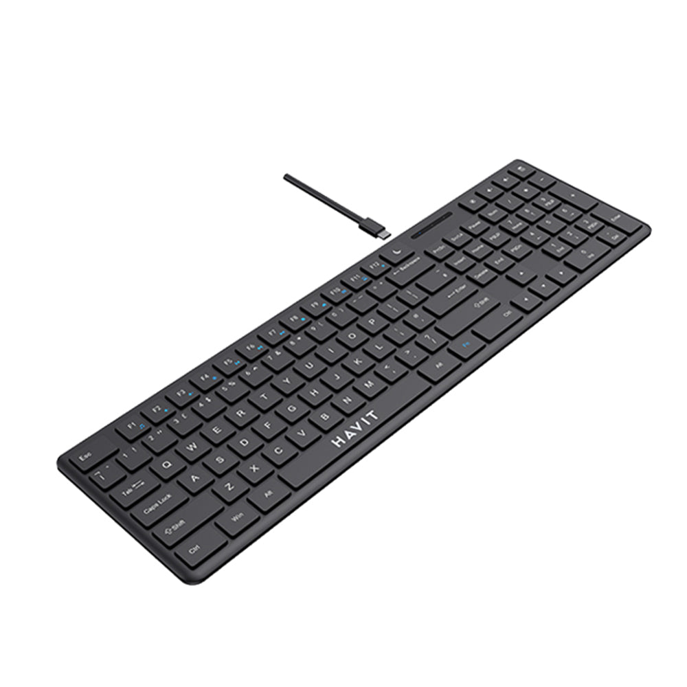 Havit - Wired Keyboard (KB252) - USB-C, 300mA, 1.5m, 5V - Black