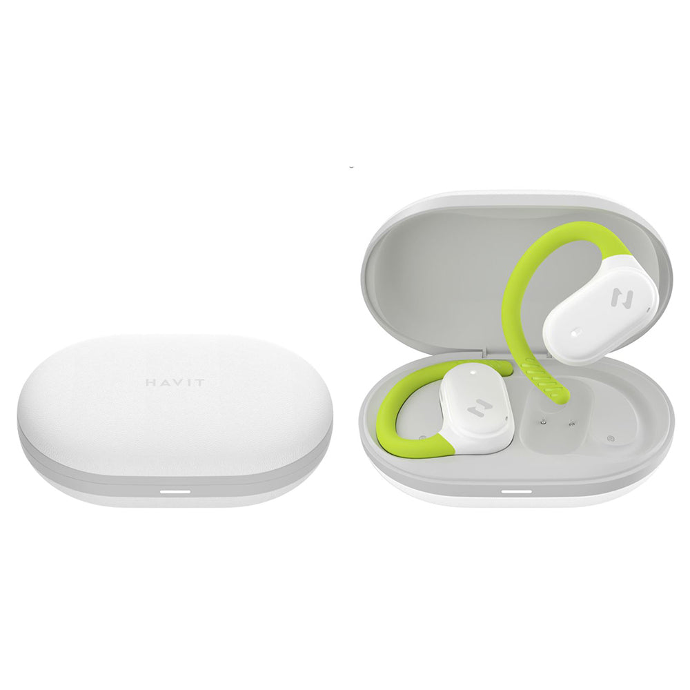 Havit - Wireless Earbuds (OWS915) - with Microphone, Bluetooth 5.4, TWS, ENC, IPX5, USB-C, 1000mAh, Havit Life App - White