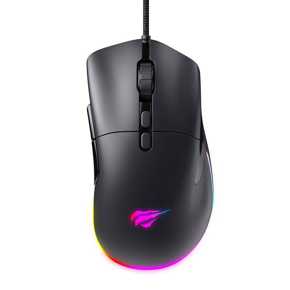 Havit - Wired Gaming Mouse (MS954) - 800/1600/2400/3200/6400/12000 DPI, 1.6m, 5V - Black